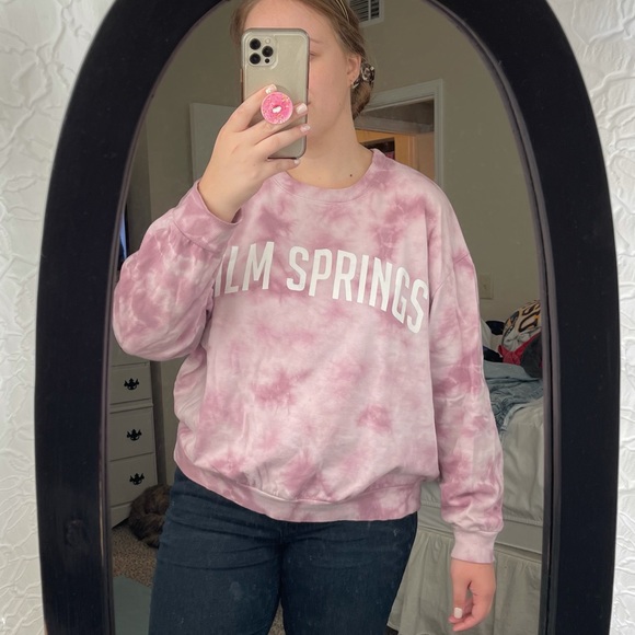Tie dye Palm Springs sweatshirt